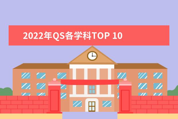 2022年QS各学科TOP 10院校雅思要求整理汇总！