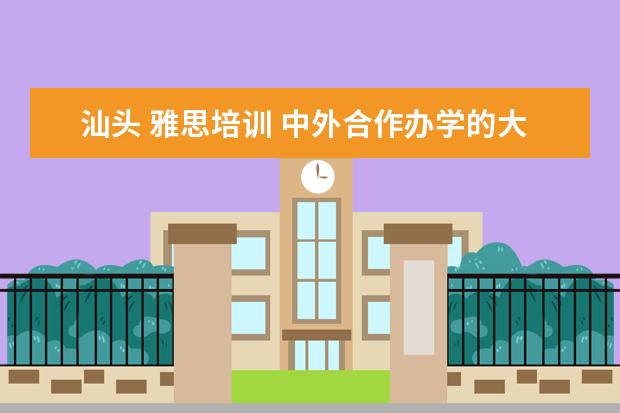 汕头 雅思培训 中外合作办学的大学有哪些