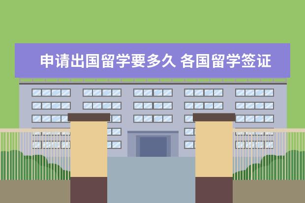 申请出国留学要多久 各国留学签证办理一般多长时间