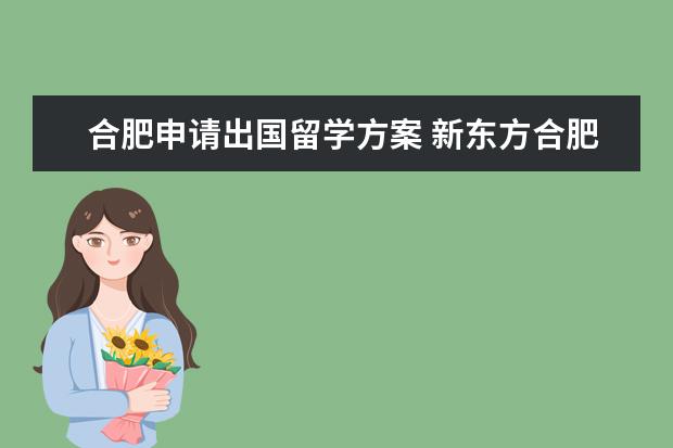 合肥申请出国留学方案 新东方合肥留学中介怎么样