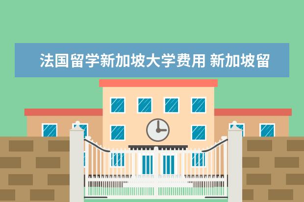 法国留学新加坡大学费用 新加坡留学生活费一年多少?