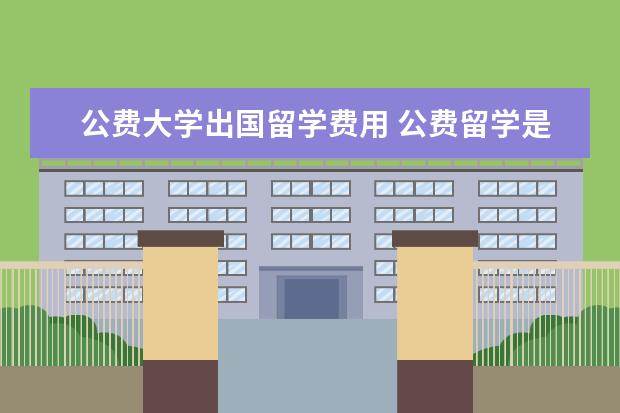 公费大学出国留学费用 公费留学是免学费还是生活费?申请公费留学有什么要...