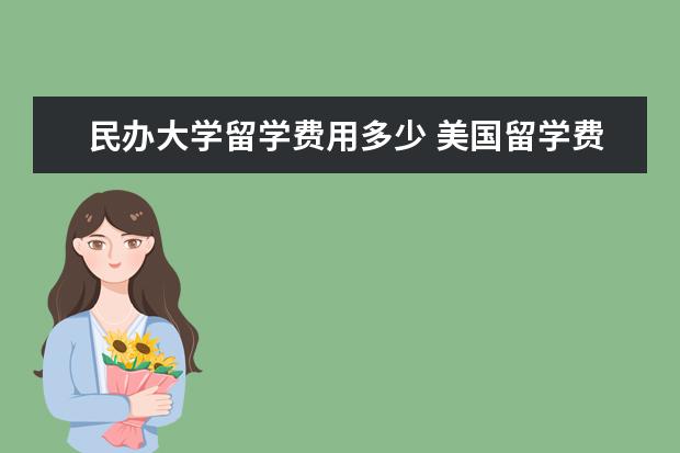 民办大学留学费用多少 美国留学费用知多少