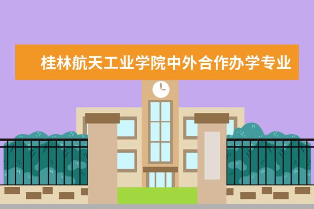 桂林航天工业学院中外合作办学专业有哪些